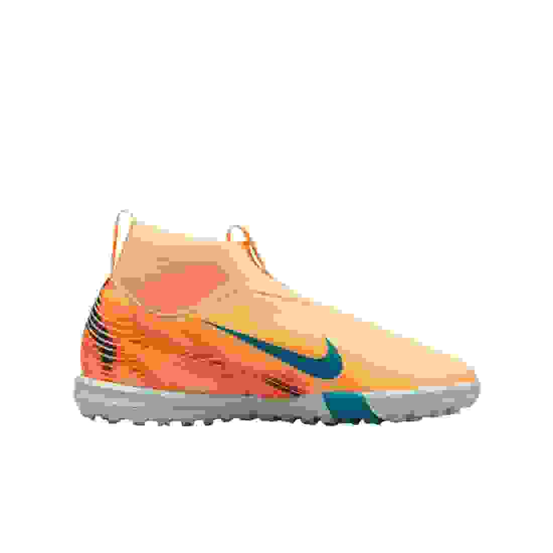 Nike Jr. Mercurial Superfly 10 Academy Turf Grade School Kids' "Melon/Igloo/Turquoise" Soccer Shoe